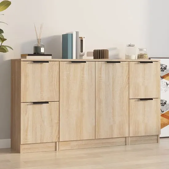 Lieux Sideboard with 4 Doors - Sonoma Oak, Engineered Wood