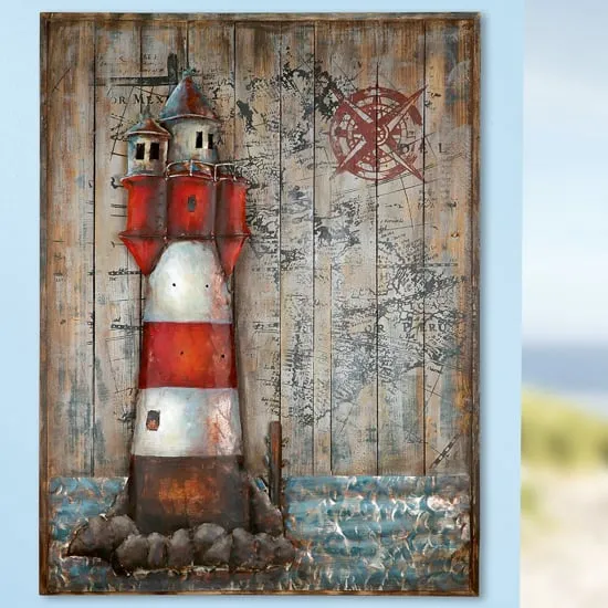 Light Fire Picture Metal Wall Art - Natural