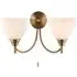 Lightson Alton 2 Light Wall Light with Pull Cord - Antique Brass