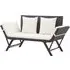Lillie Garden Bench Convertible - Black, Rattan
