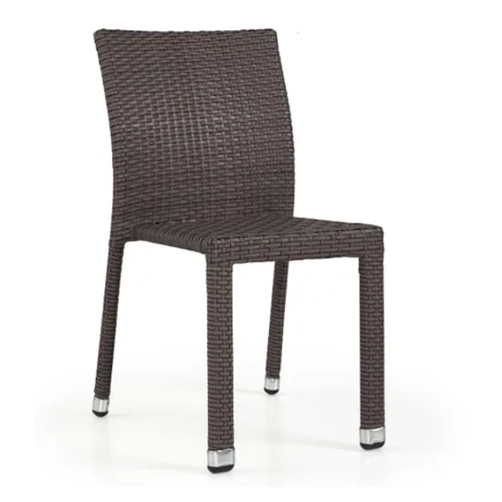 Lillie Outdoor Rattan Side Chair - Mocca Cream