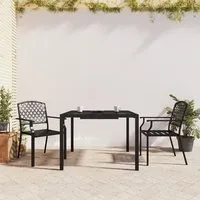 Lima Square 3-Piece Garden Dining Set - Anthracite, Steel alternate view