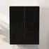 Lima Wall Storage Cabinet with 2 Doors - Black, Engineered Wood