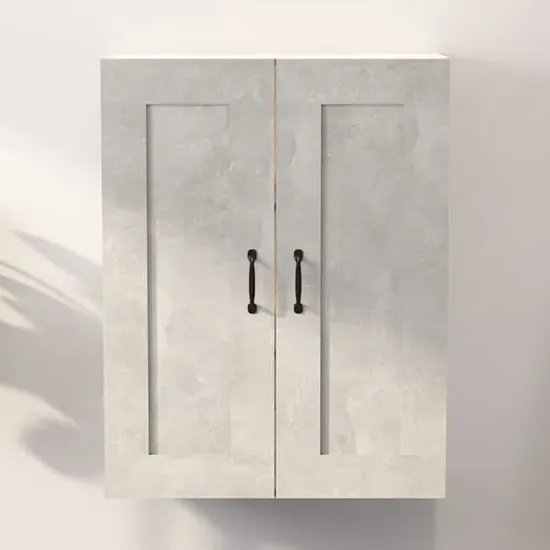 Lima Wall Storage Cabinet with 2 Doors - Concrete Effect image