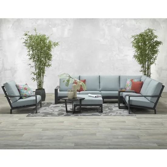 Linc Corner Sofa Group with Footstool and Recliner - Zinc Green image