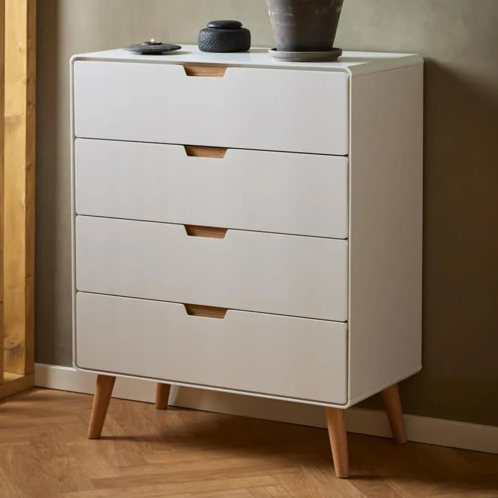 Lincoln 4-Drawer Chest of Drawers - White, Oak