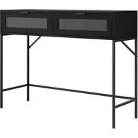 Lincoln Console Table with 2 Drawers - Black, Wood