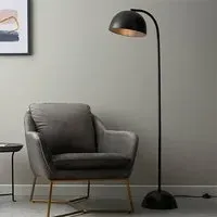 Lincoln Industrial Domed Task Floor Lamp - Matt Nickel