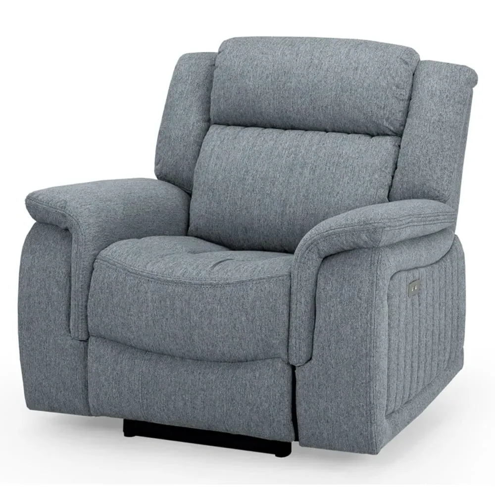 Lindsay 1-Seater Electric Recliner Sofa - Grey, Fabric image