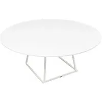 Lindsay Round Coffee Table - White, MFC