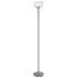 Linea Twist Floor Lamp - Satin Silver, Opal Glass