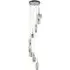 Linen 9 Light Multi Drop Pendant Light - Chrome, Glass