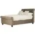 Lionrock Double Storage Ottoman Bed - Brushed Steel, Velvet