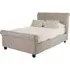 Lionrock Double Storage Ottoman Bed - Light Grey, Fabric