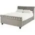 Lionrock King Size Storage Ottoman Bed - Steel Grey, Velvet