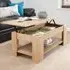 Liphook Lift Up Coffee Table with Storage - Oak, Wood