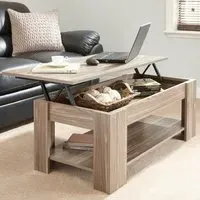 Liphook Lift Up Coffee Table with Storage - Walnut, Wood