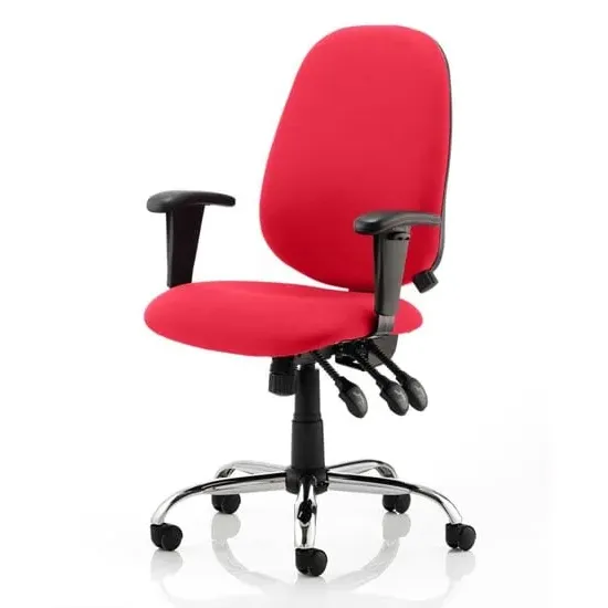 Lisbon Office Chair with Arms - Bergamot Cherry