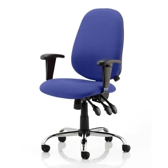 Lisbon Office Chair with Arms - Blue