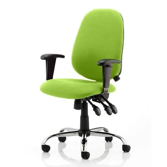 Lisbon Office Chair with Arms - Green