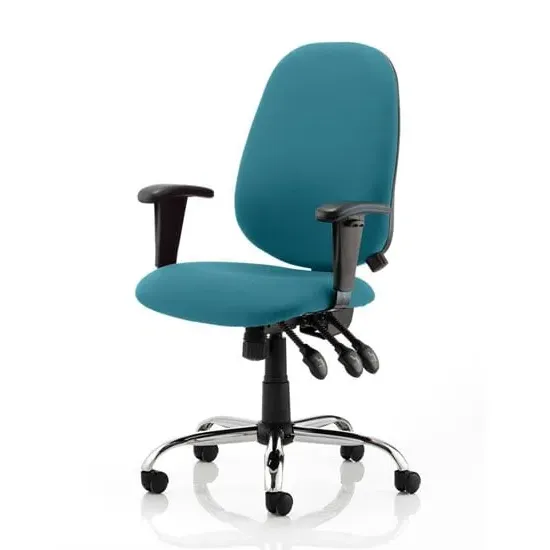 Lisbon Office Chair with Arms - Maringa Teal