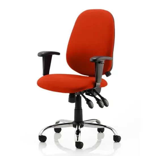 Lisbon Office Chair with Arms - Red