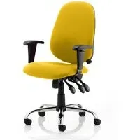 Lisbon Office Chair with Arms - Senna Yellow