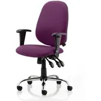 Lisbon Office Chair with Arms - Tansy Purple