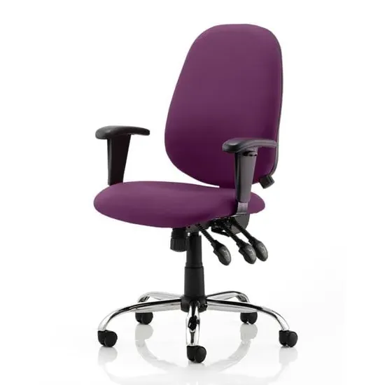 Lisbon Office Chair with Arms - Tansy Purple