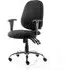 Lisbon Task Fabric Office Chair with Arms - Black