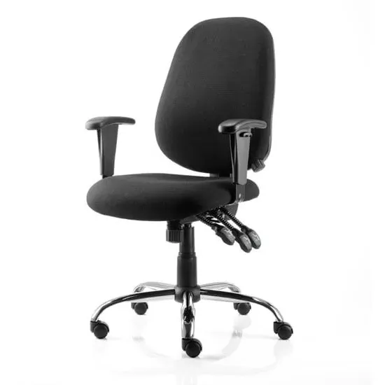 Lisbon Task Fabric Office Chair with Arms - Black image