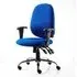 Lisbon Task Fabric Office Chair with Arms - Blue