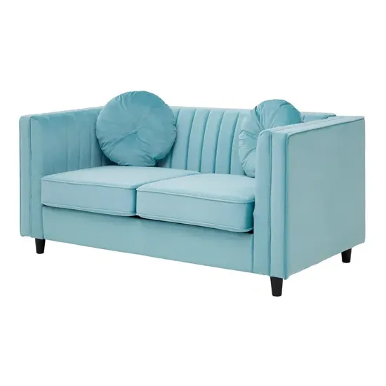 Lismore 2-Seater Sofa with Channel Tufting - Midnight Green, Velvet product