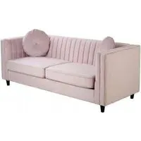 Lismore 3-Seater Sofa - Pink, Velvet