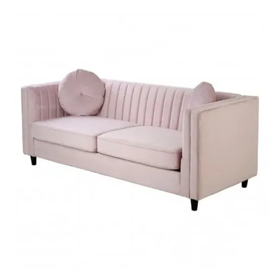 Lismore 3-Seater Sofa - Pink, Velvet