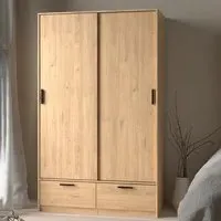Liston 2 Door Wardrobe with 2 Drawers - Oak