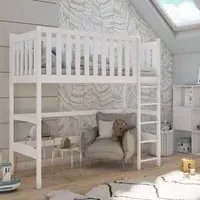 Lititz Bunk Bed with Bonnell Mattress - White, Wood