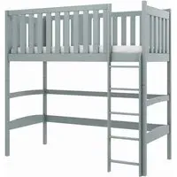 Lititz Bunk Bed with Foam Mattress - Grey, Wood