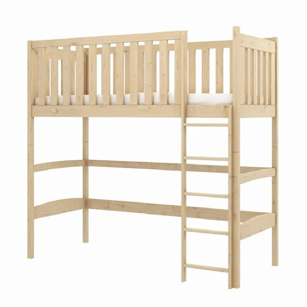 Lititz Bunk Bed with Foam Mattress - Pine, Wood