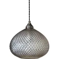 Livia Glass Ceiling Pendant Light - Champagne, Antique Brass