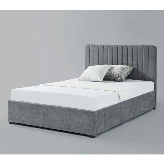 Livings Double Bed with Storage - Grey, Fabric product