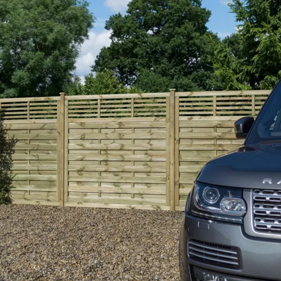 Llanelli Set of 3 Garden Screens 6x4 - Natural, Timber product