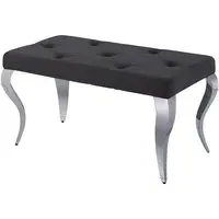 Lloyd Dining Bench - Black, Velvet