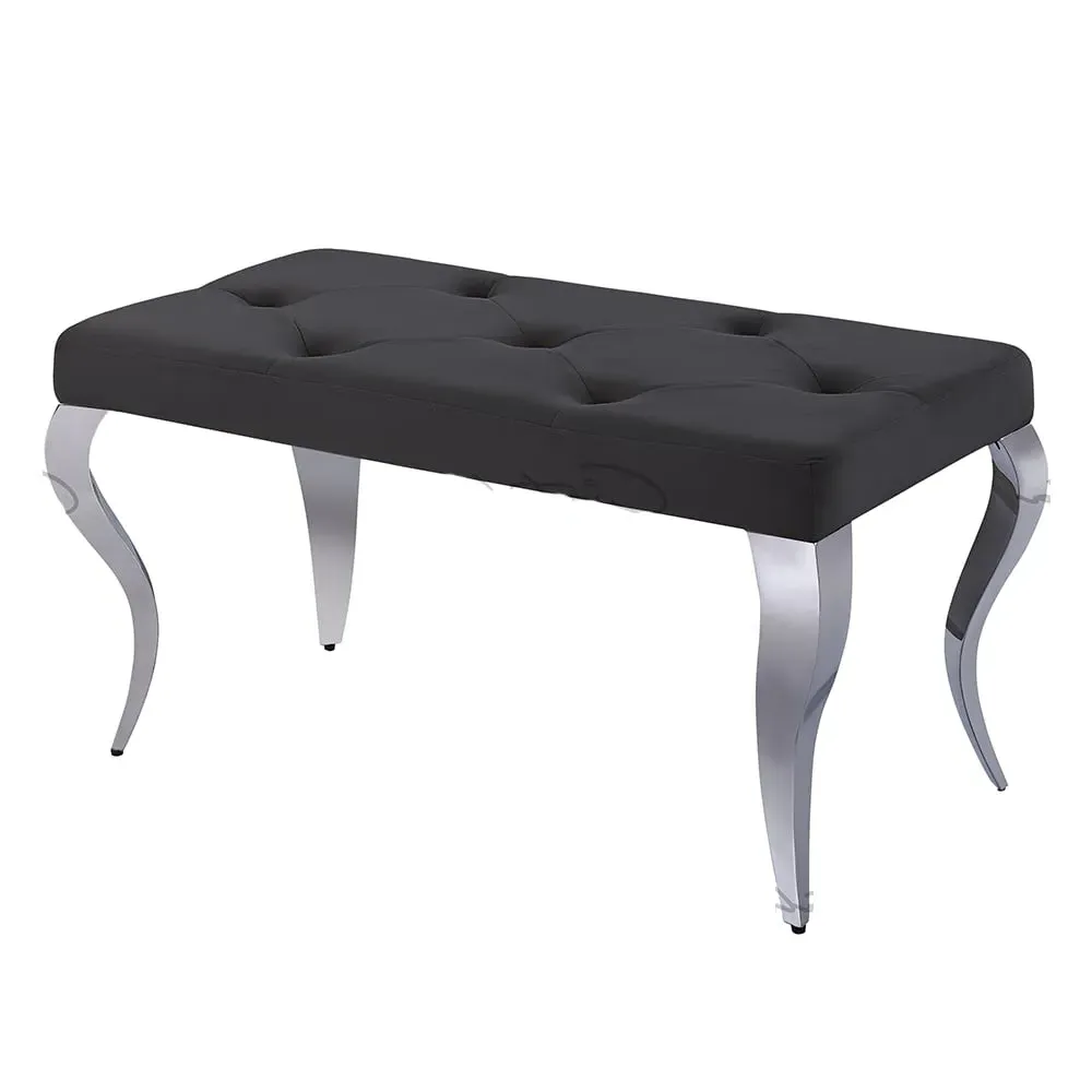 Lloyd Dining Bench - Black, Velvet image