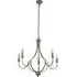 Lodge 5 Light Ceiling Pendant Light - Satin Silver, Metal