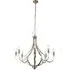 Lodge 8 Light Pendant Light - Silver, Metal