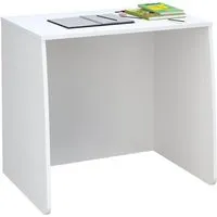 Loft Station Writing Desk with Wheels - White, MFC
