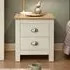 Loftus Bedside Cabinet with 2 Drawers - Cream, Oak