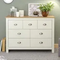 Loftus Chest of 7 Drawers - Cream, Oak