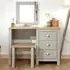 Loftus Dressing Table Set with 3 Drawers - Grey, Oak